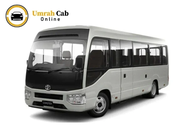 Umrah Taxi Service with Toyota Coaster for family and group travel